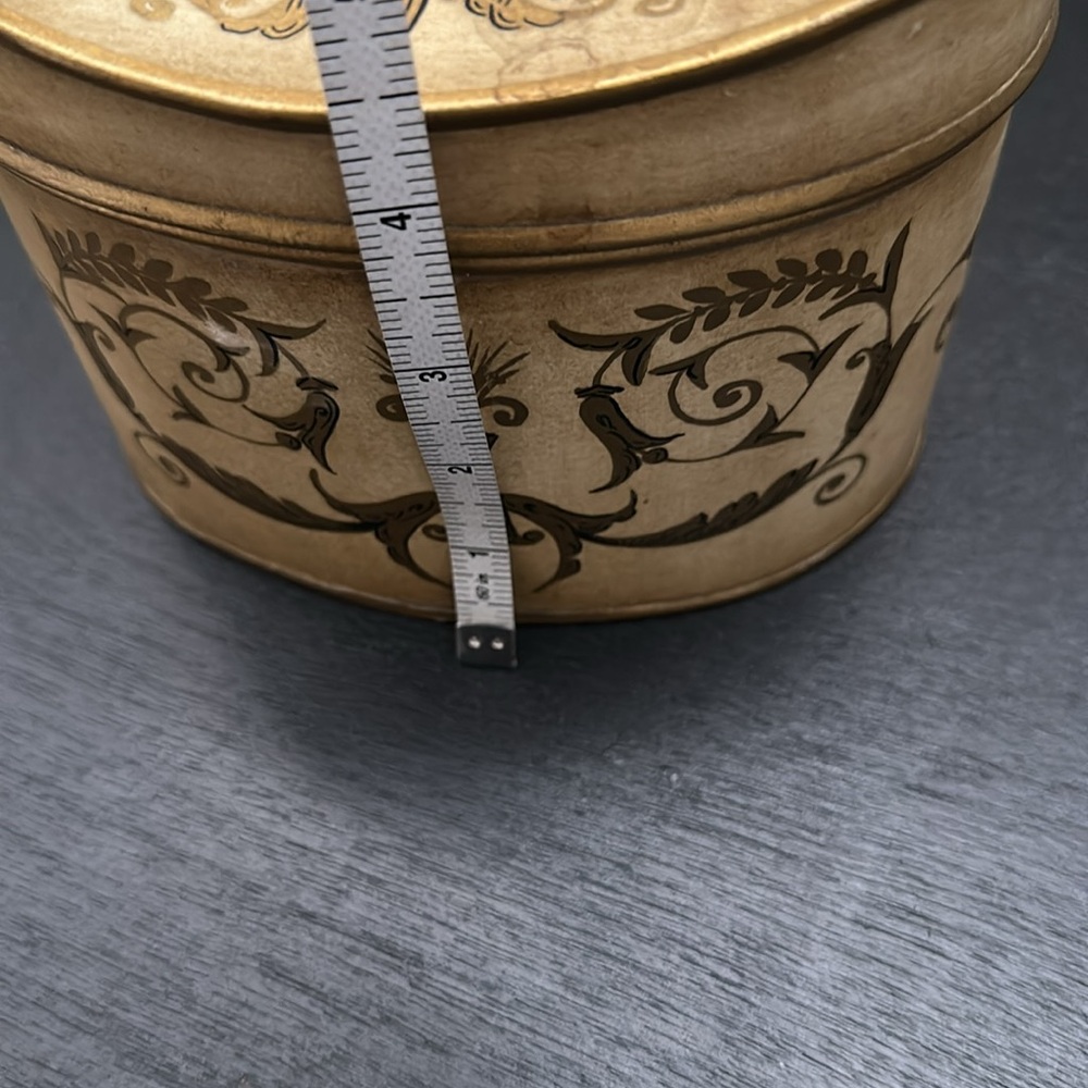 Vintage Gold and Brown Decorative Box Made in France - Picture 6 of 6